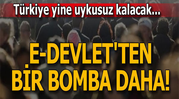 E-DEVLET'TEN BİR BOMBA DAHA