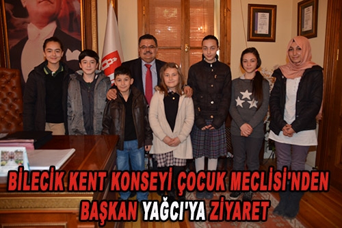 Bilecik Kent Konseyi Çocuk Meclisi'nden Başkan Selim Yağcı'ya Ziyaret
