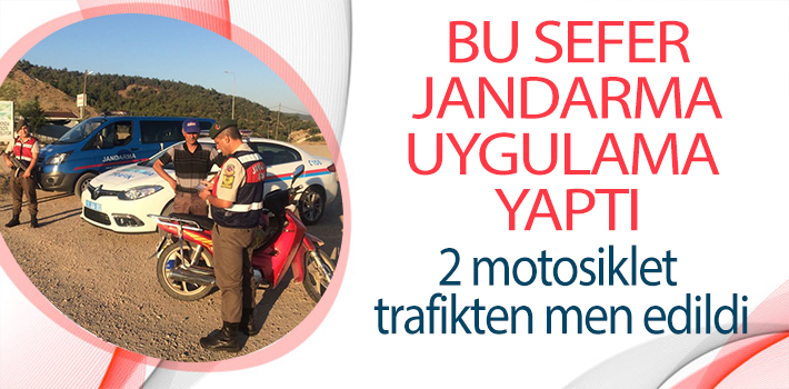 BİLECİK'TE JANDARMADAN MOTOSİKLETLERE UYGULAMA