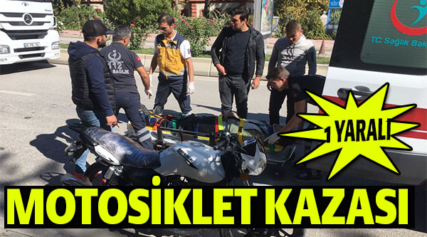 BİLECİK'TE MOTOSİKLET KAZASI; 1 YARALI  