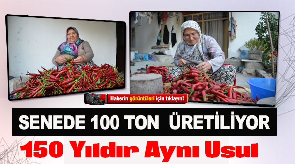 SENEDE 100 TON BİBER ÜRETİLİYOR  