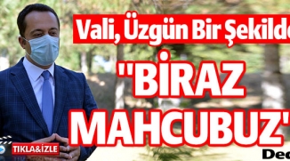 VALİ ÜZGÜN BİR ŞEKİLDE " BİRAZ MAHCUBUZ" DEDİ...