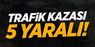 TRAFİK KAZASI, 5 YARALI