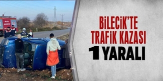 BİLECİK'TE TRAFİK KAZASI, 1 YARALI