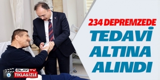 234 DEPREMZEDE TEDAVİ ALTINA ALINDI