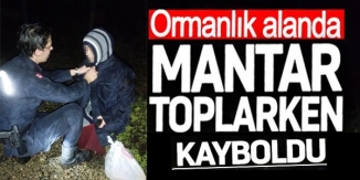 ORMANLIK ALANDA MANTAR TOPLARKEN KAYBOLDU