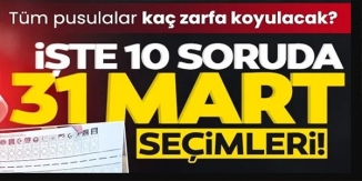 İŞTE 10 SORUDA 31 MART SEÇİMLERİ!