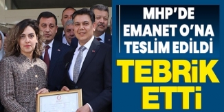 MHP'DE EMANET O'NA TESLİM EDİLDİ